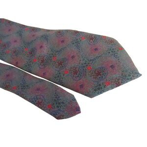 Vintage Mens Silk Neck Tie 3.5” 56" Purple Paisley Pattern Damon